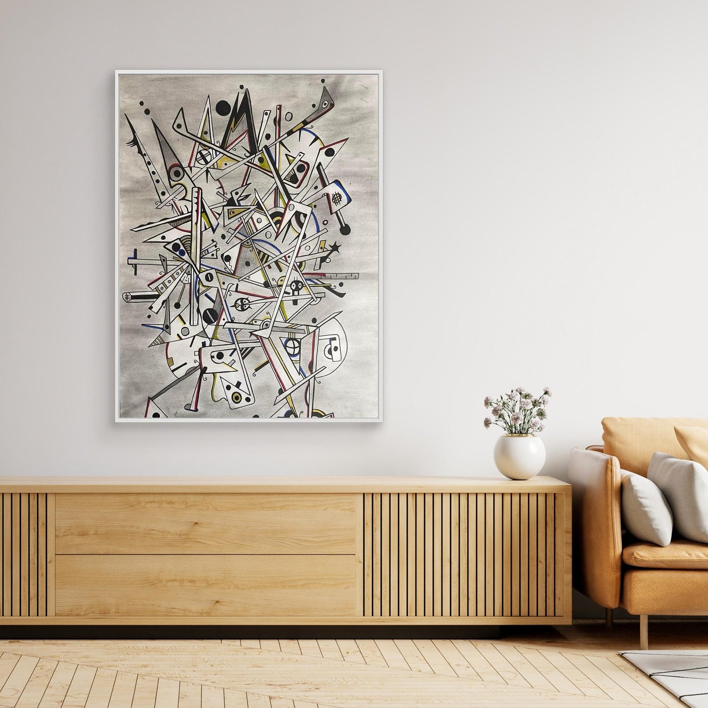 M, Framed, Stretched canvas Print