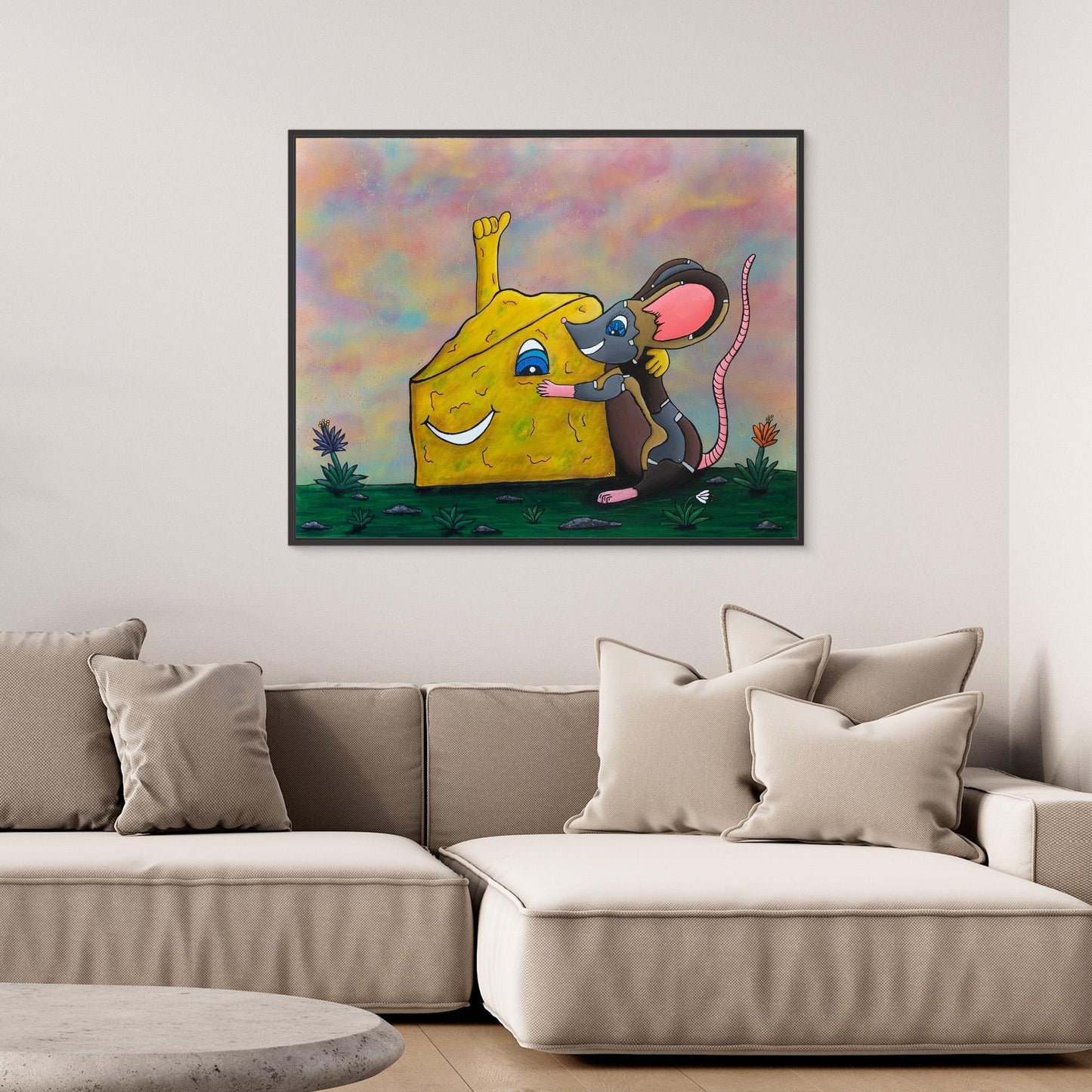 ‘Say Cheeese’ Framed Canvas Print