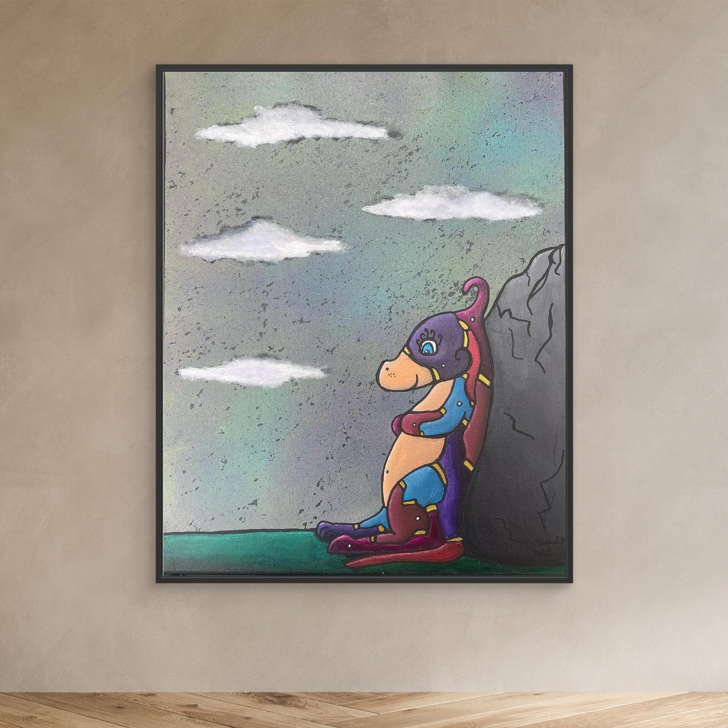 ‘The Ponderer’ Framed Canvas Print