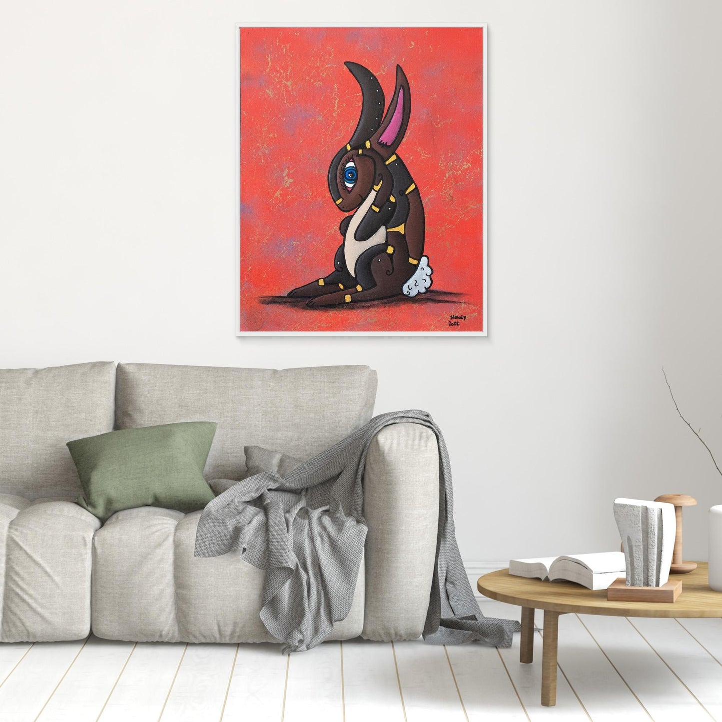 ‘Bunny’ framed Canvas Print