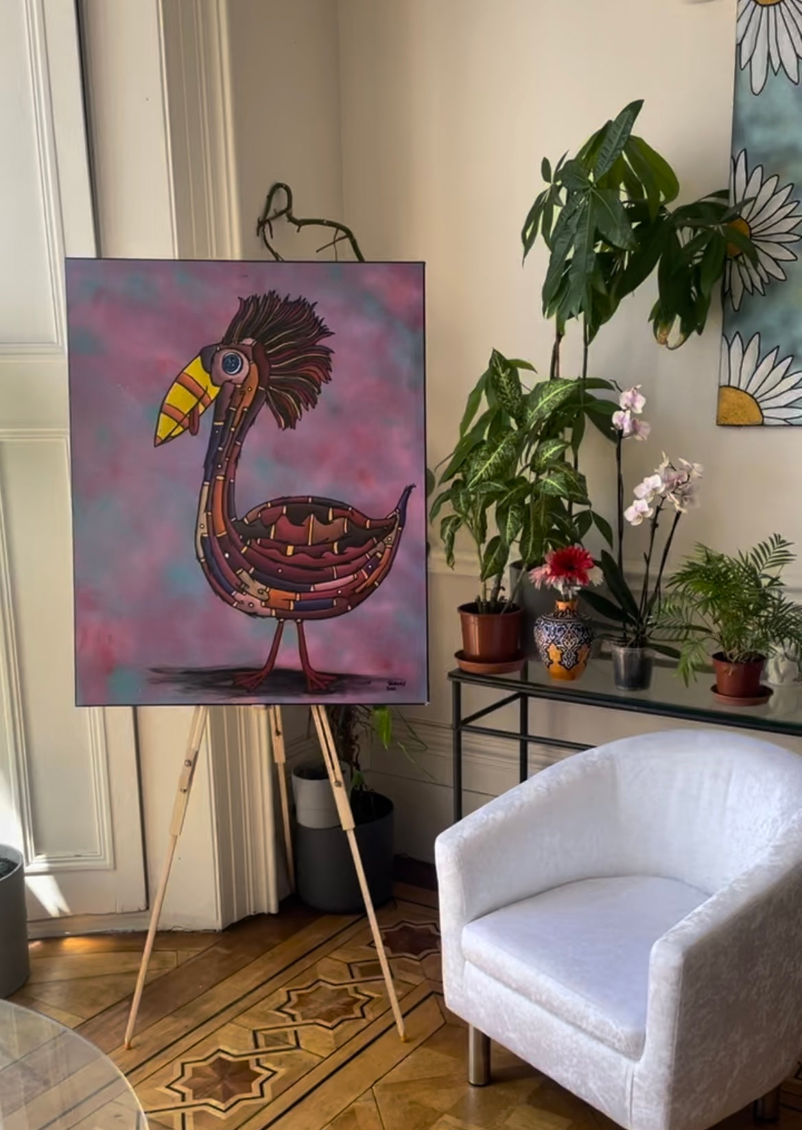 Bird Brains (105 x 80 CM)