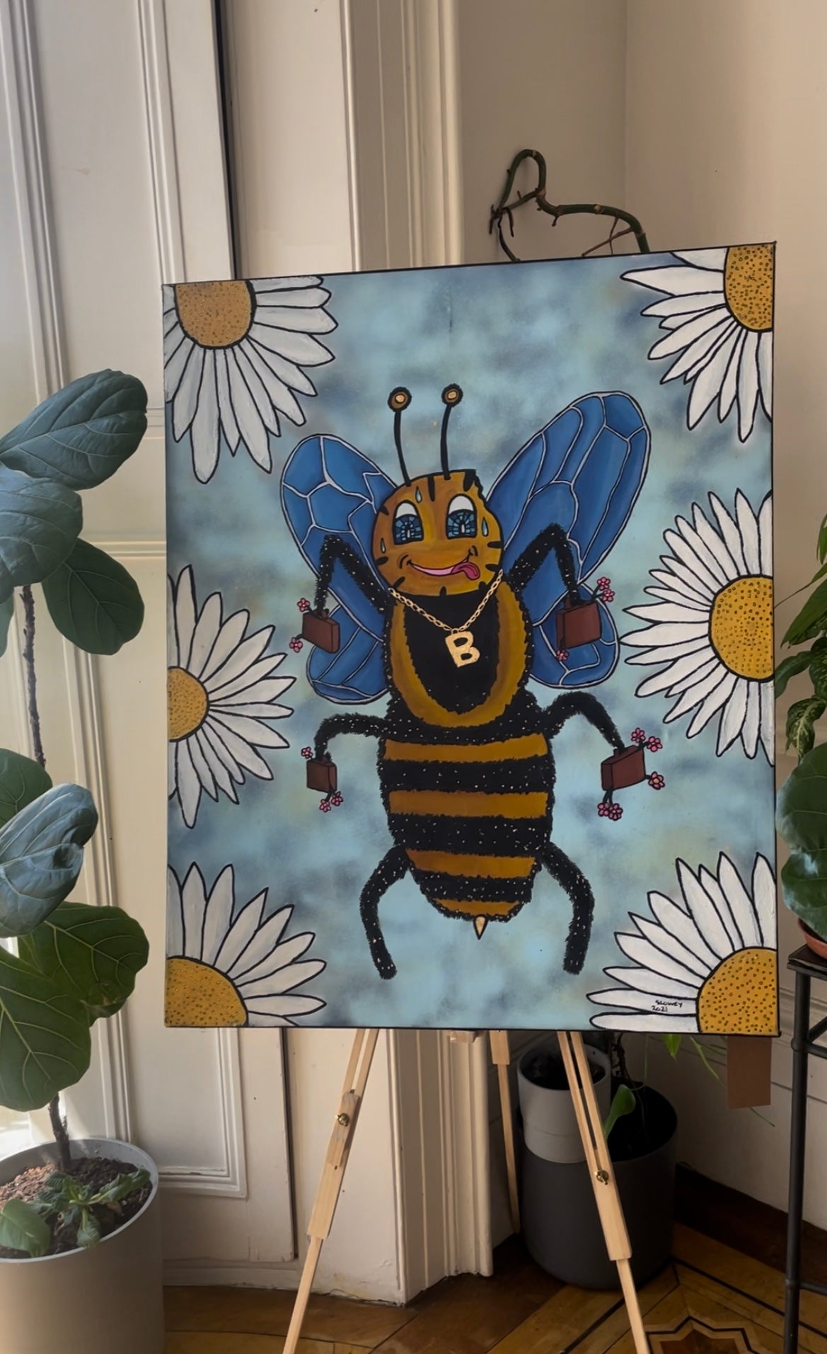 Original Painting ‘Busy Bee’ (105 x 80 cm)