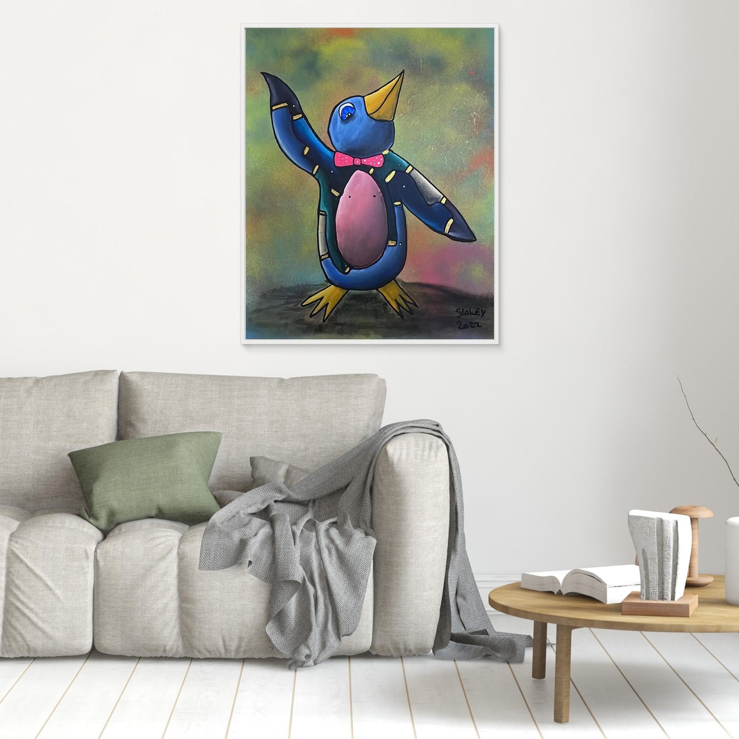 ‘Happy Chappy’ Framed Canvas Print