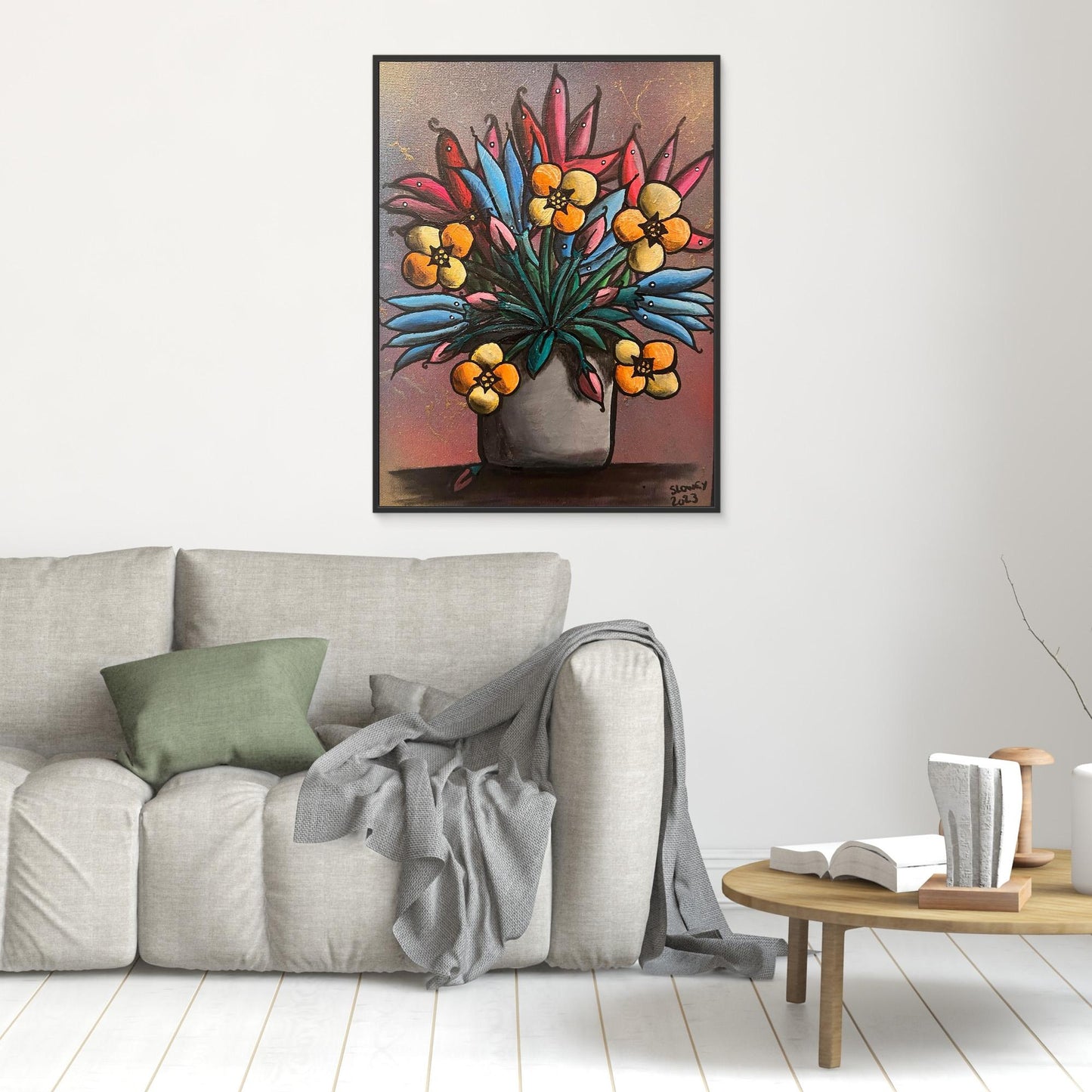 ‘Potted’ Framed, Canvas Print