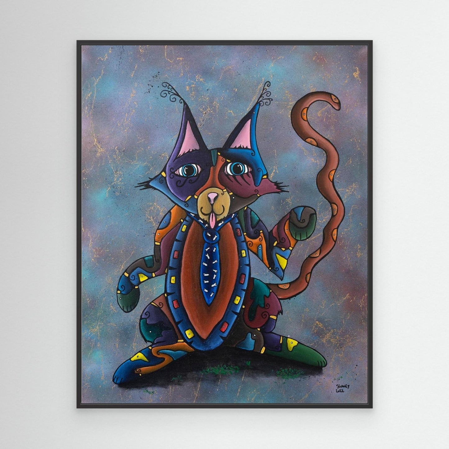 ‘Catnip’ Framed Canvas Print