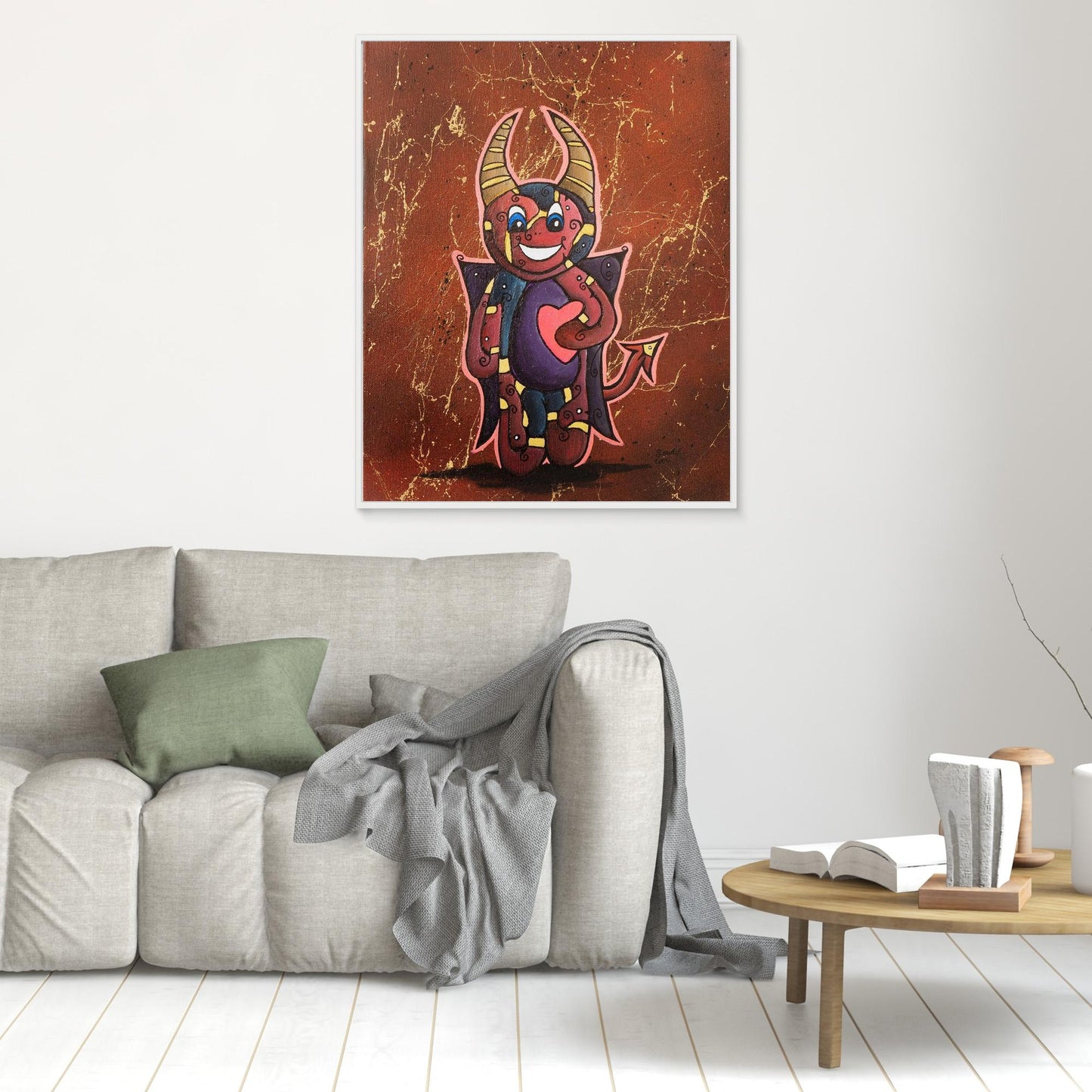 ‘Love Demon’ Framed Canvas Print