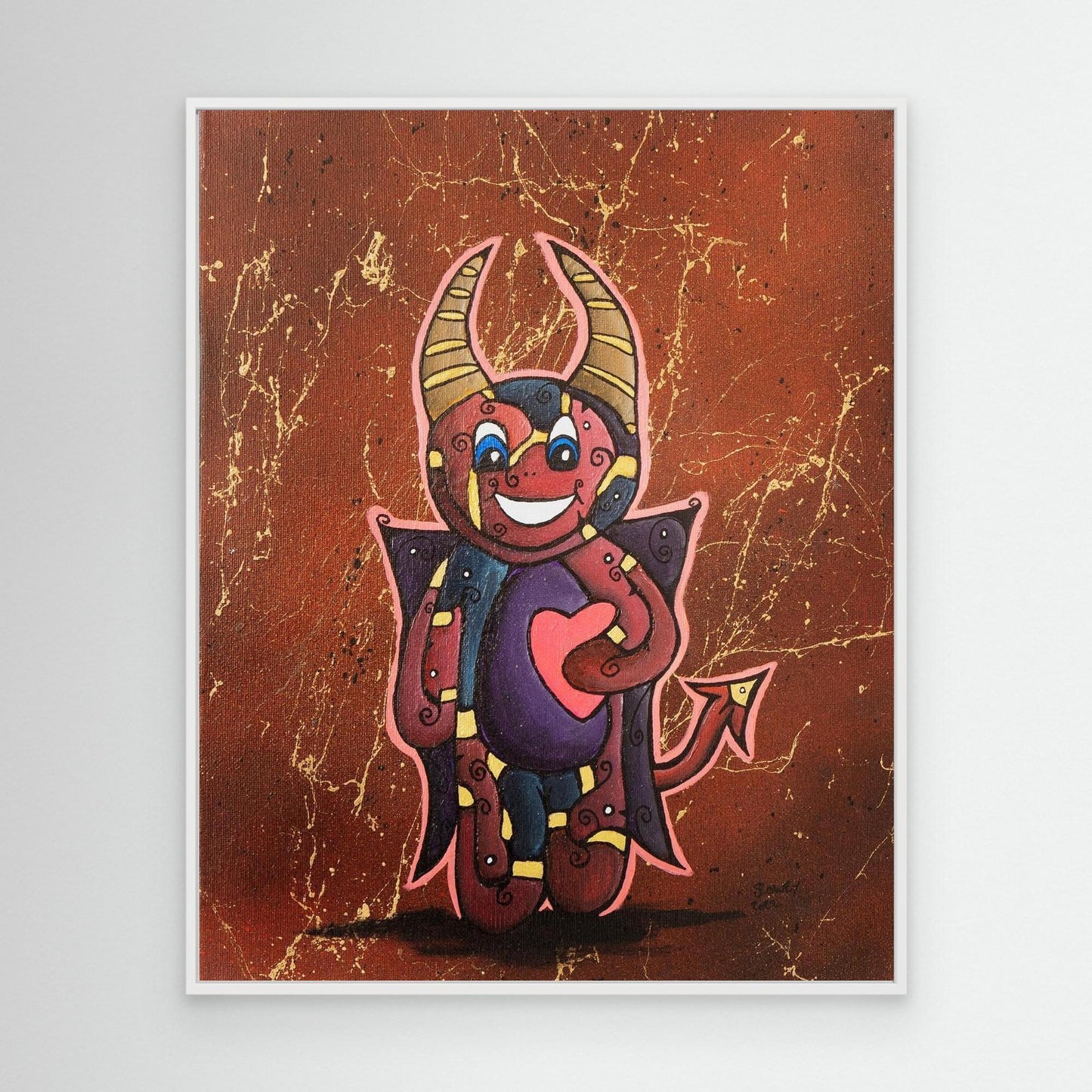 ‘Love Demon’ Framed Canvas Print