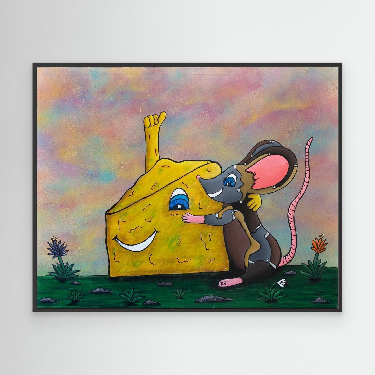 ‘Say Cheeese’ Framed Canvas Print