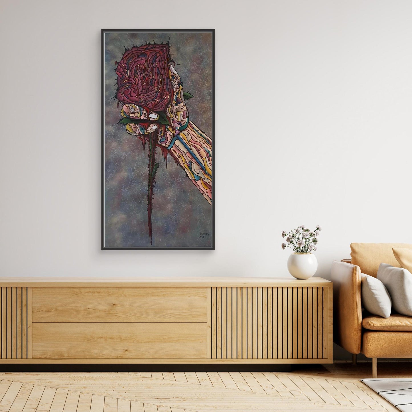 ‘Growth’ Framed Stretched Canvas Print