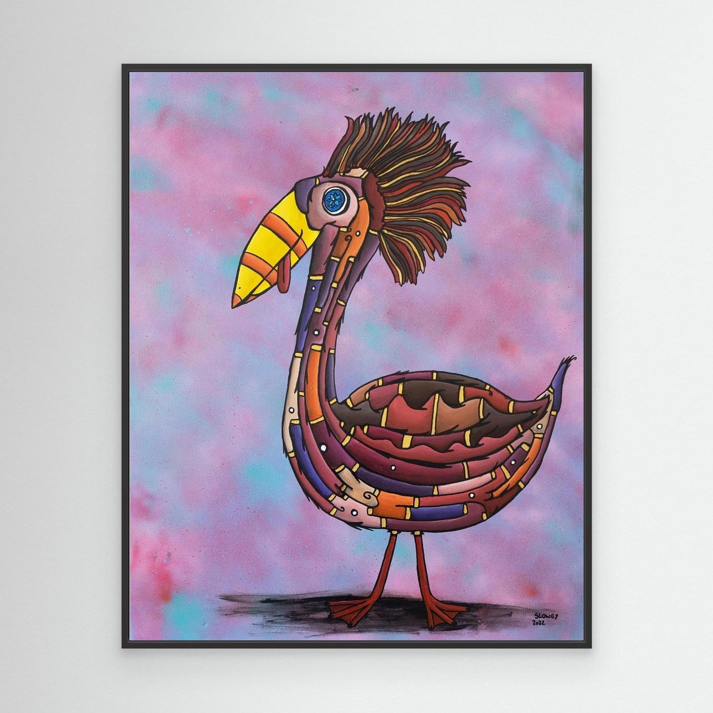 ‘Bird Brains’ Framed Canvas Print