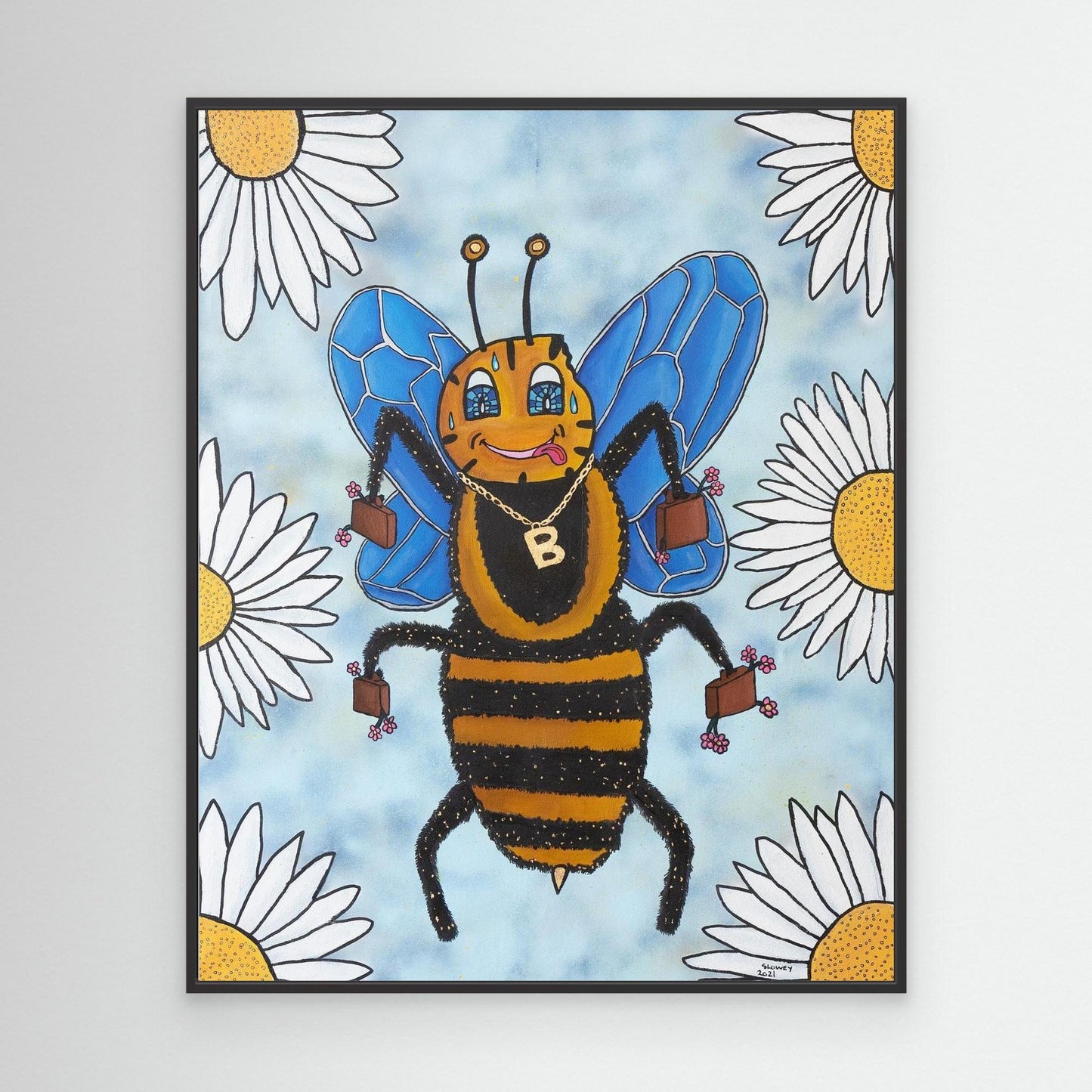 ‘Busy Bee’ Framed Canvas Print