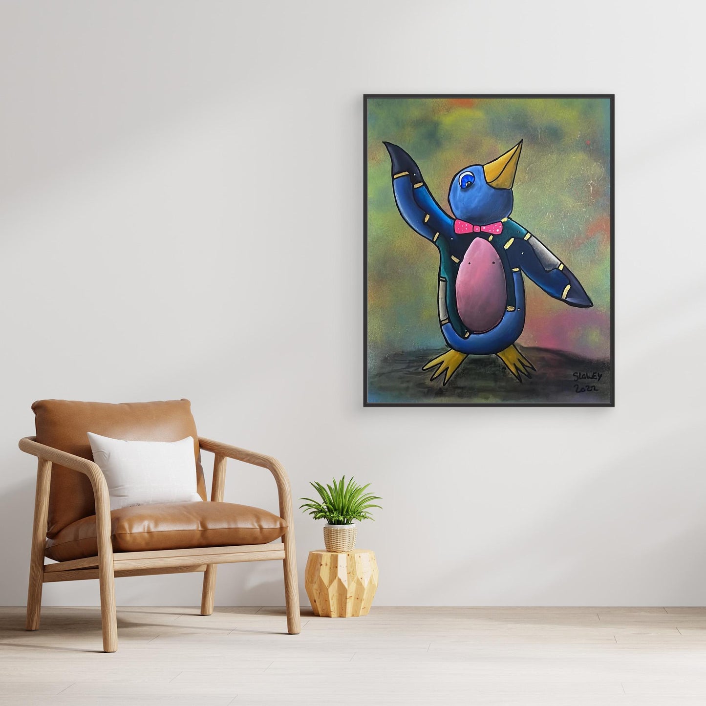 ‘Happy Chappy’ Framed Canvas Print