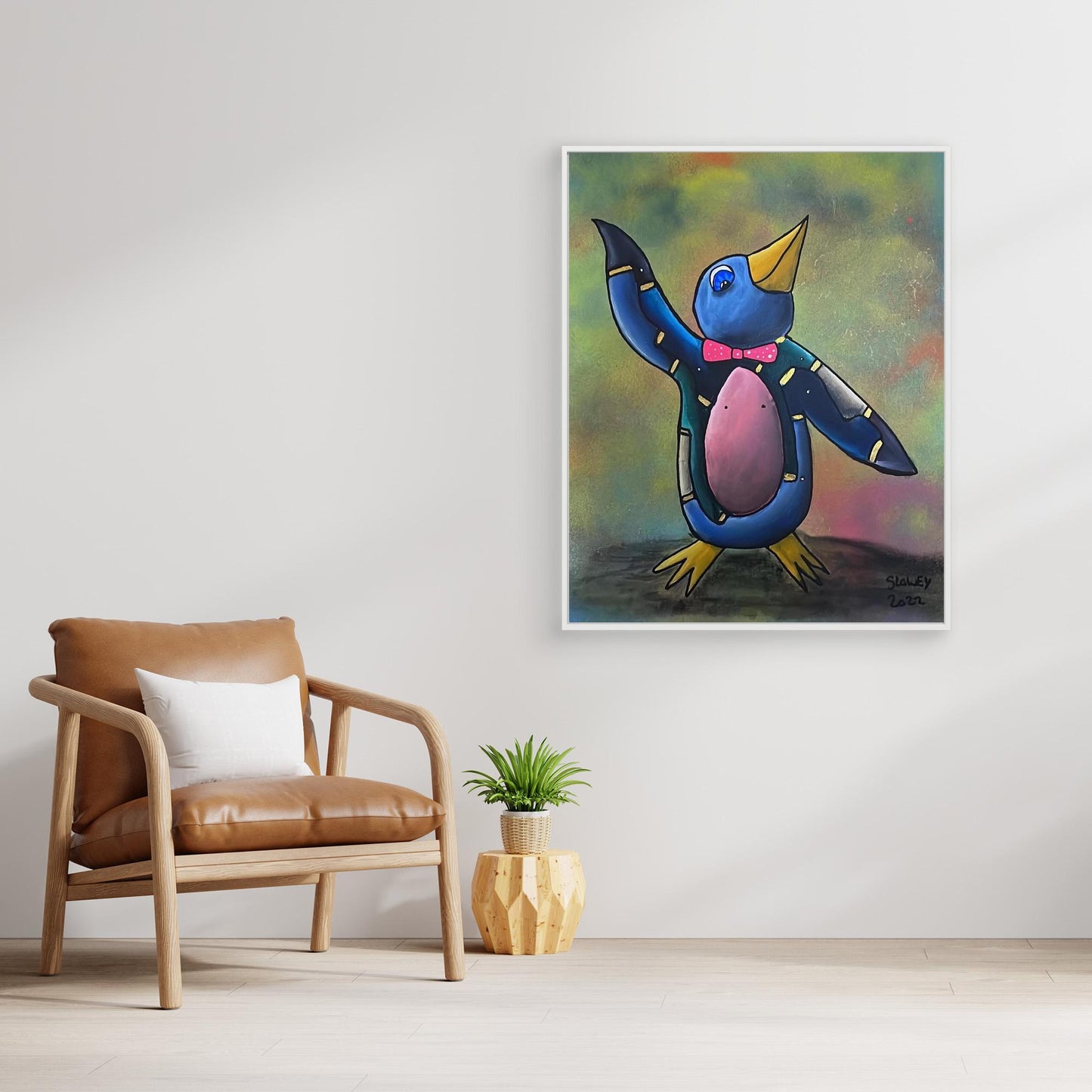 ‘Happy Chappy’ Framed Canvas Print