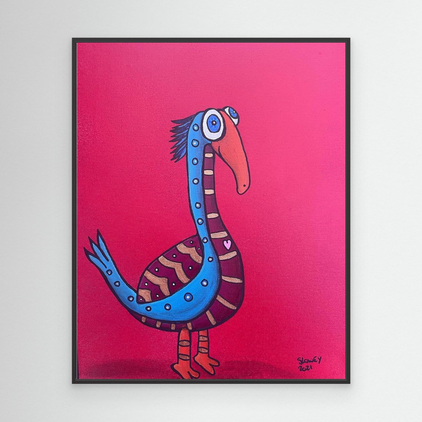 ‘Love Bird’ Framed Canvas Print