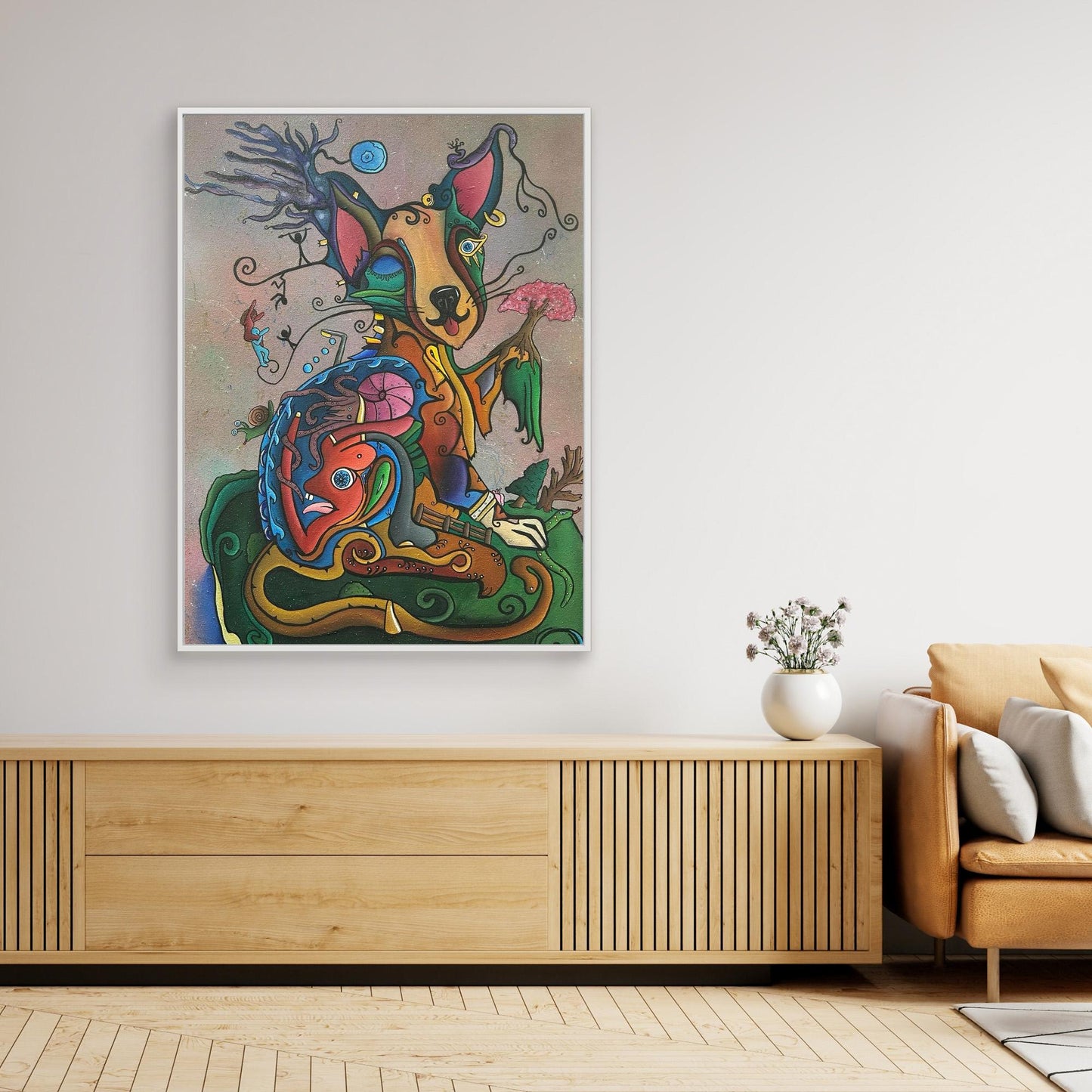 ‘Pining’ Framed Stretched Canvas Print