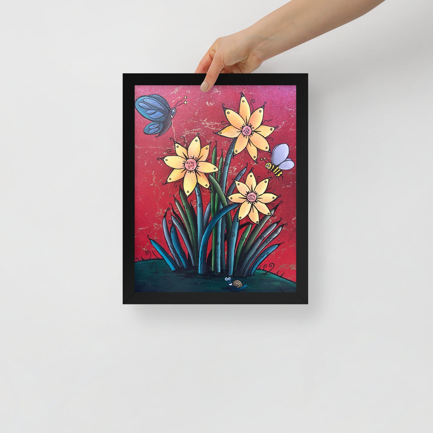 Flòral Framed photo paper poster