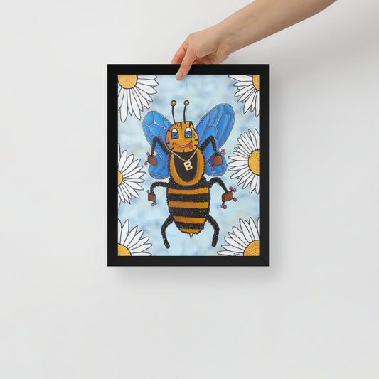 Busy Bee, Framed photo paper poster