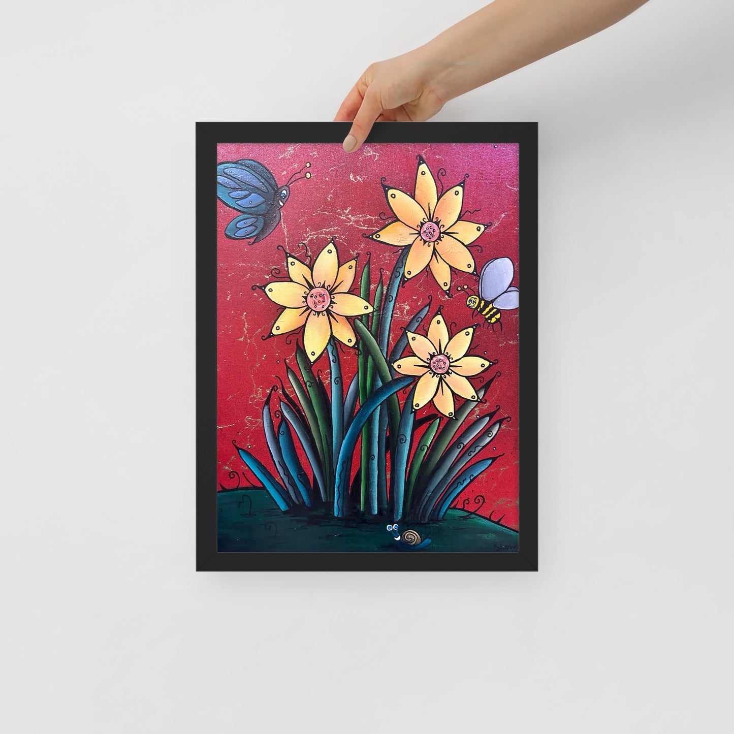 Flòral Framed photo paper poster