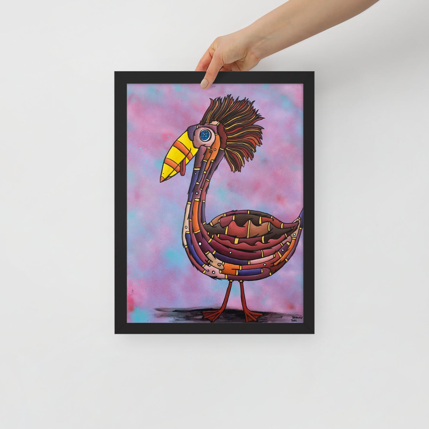 Bird Brains, Framed photo paper poster
