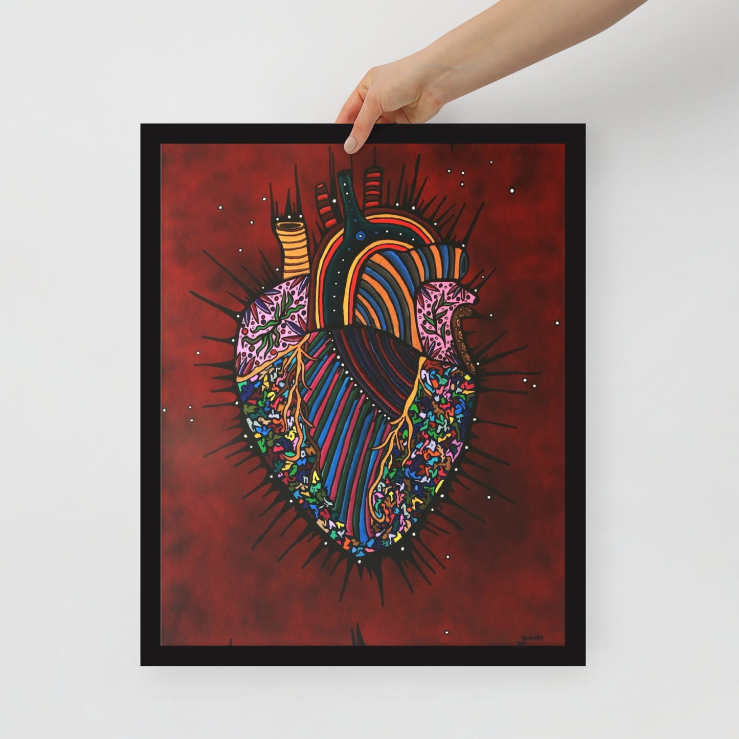 Heart Of An Artist, Framed photo paper poster
