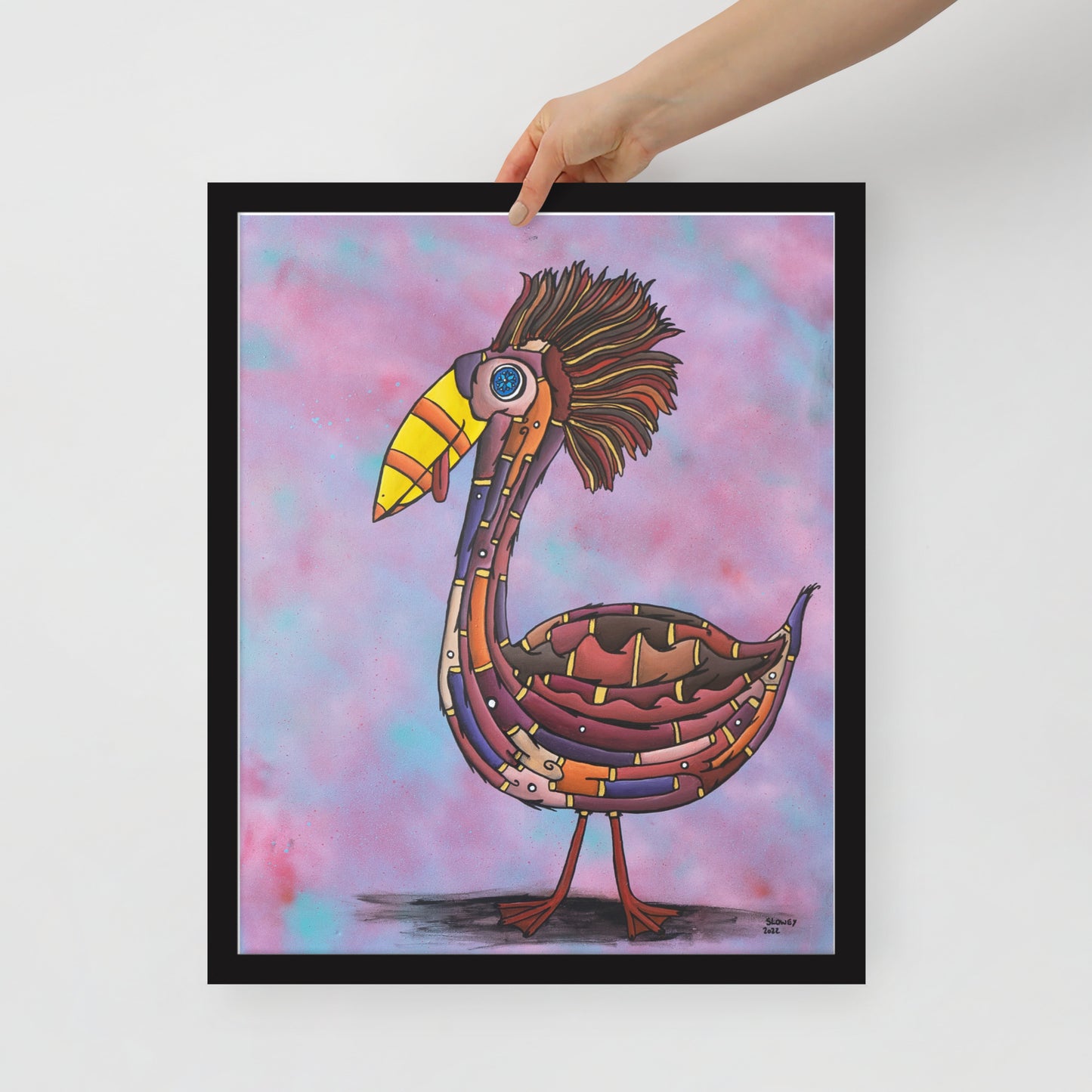 Bird Brains, Framed photo paper poster