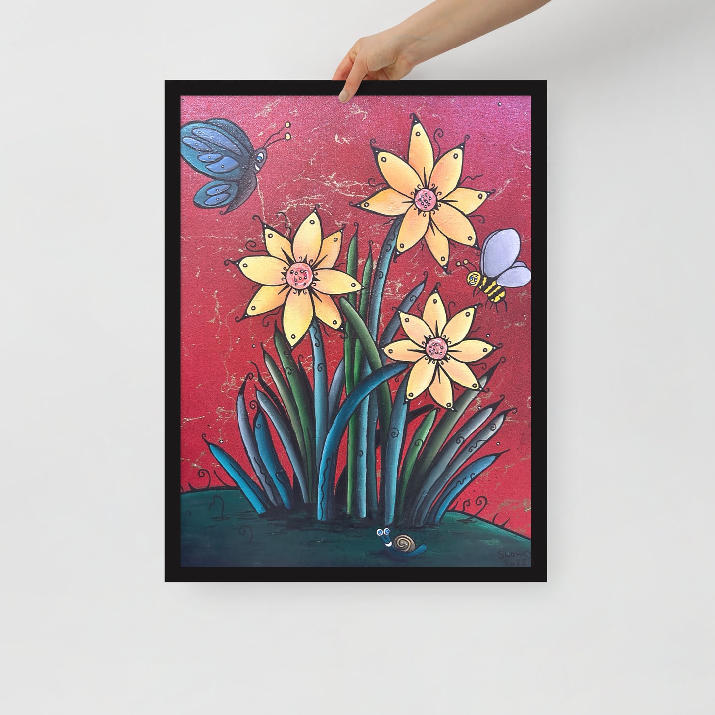 Flòral Framed photo paper poster