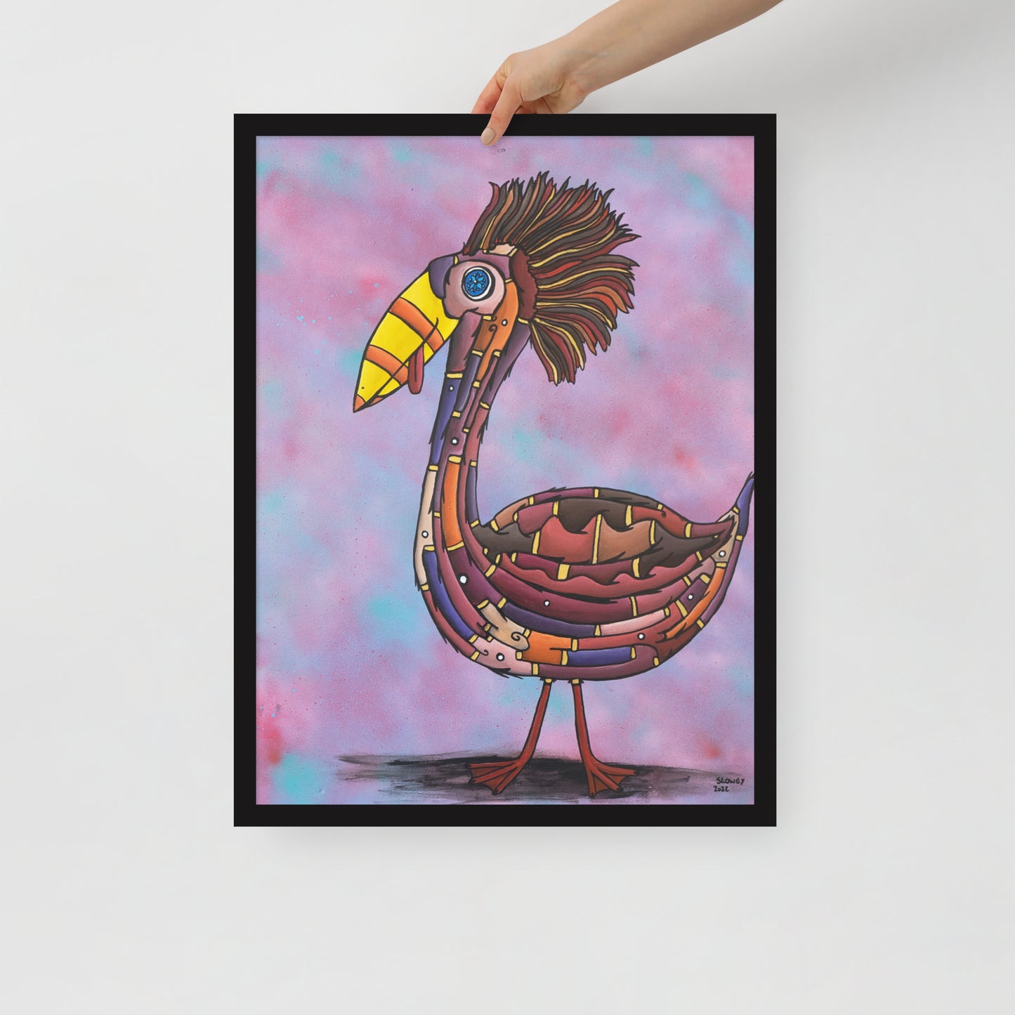 Bird Brains, Framed photo paper poster