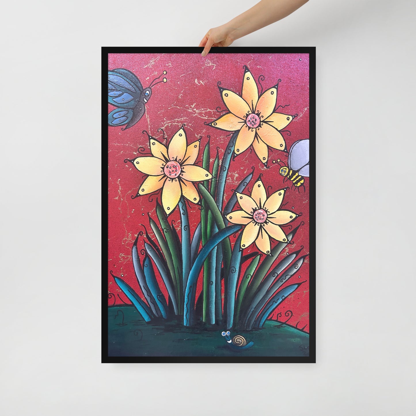 Flòral Framed photo paper poster