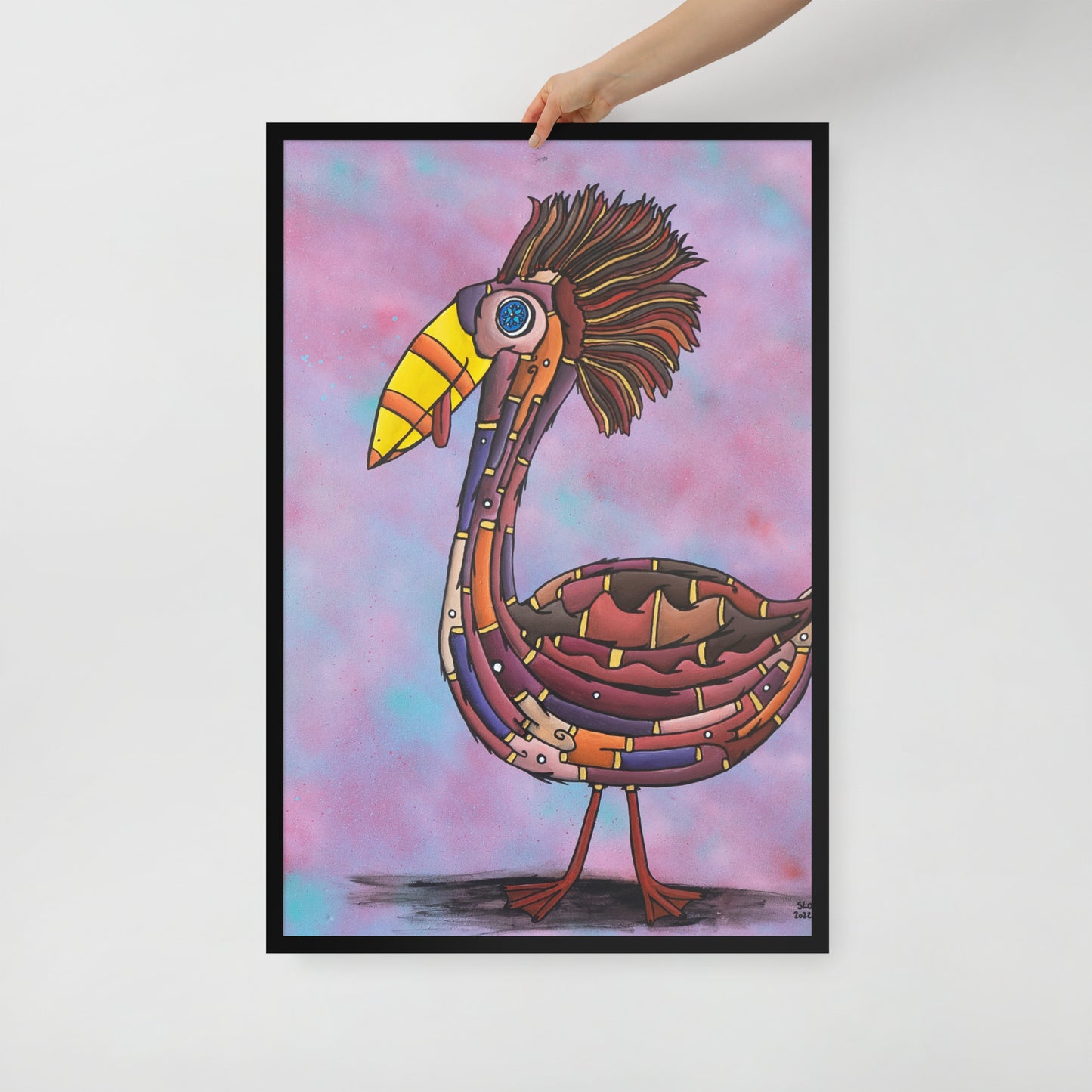 Bird Brains, Framed photo paper poster
