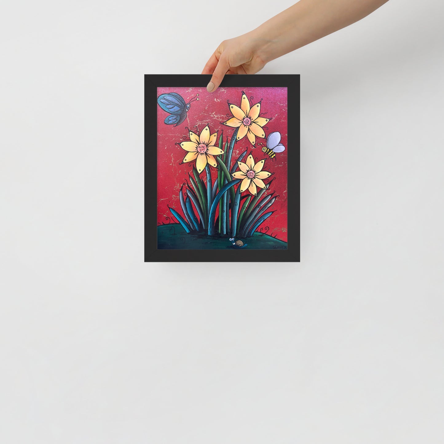 Flòral Framed photo paper poster