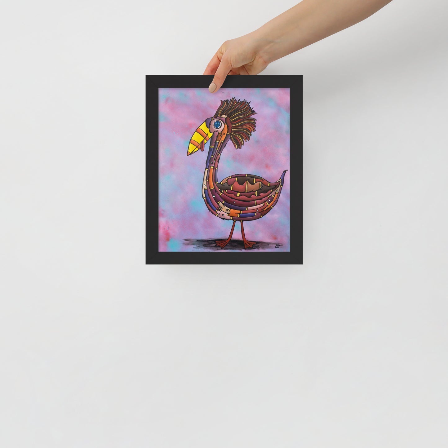 Bird Brains, Framed photo paper poster