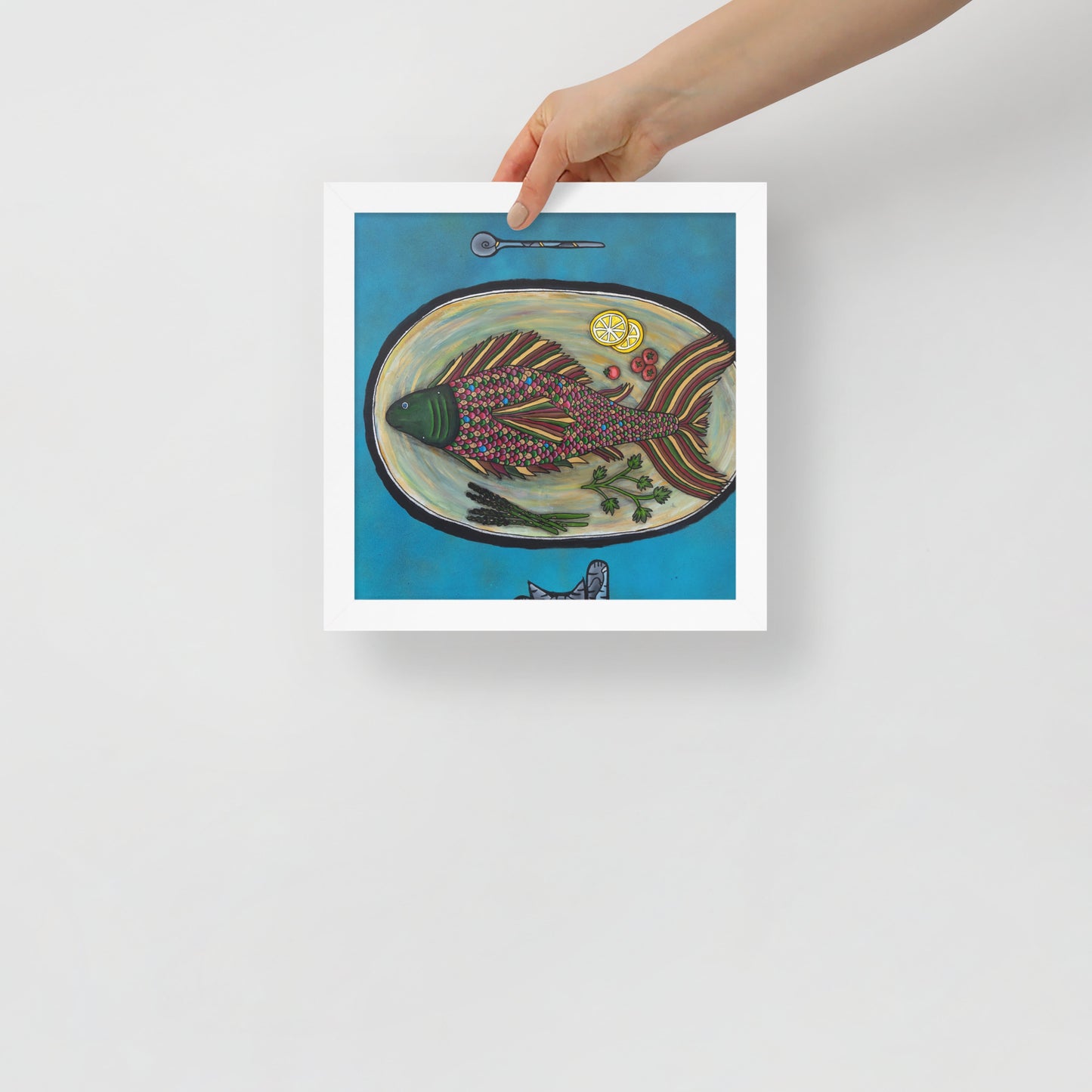 Sneaky Supper, Framed photo paper poster
