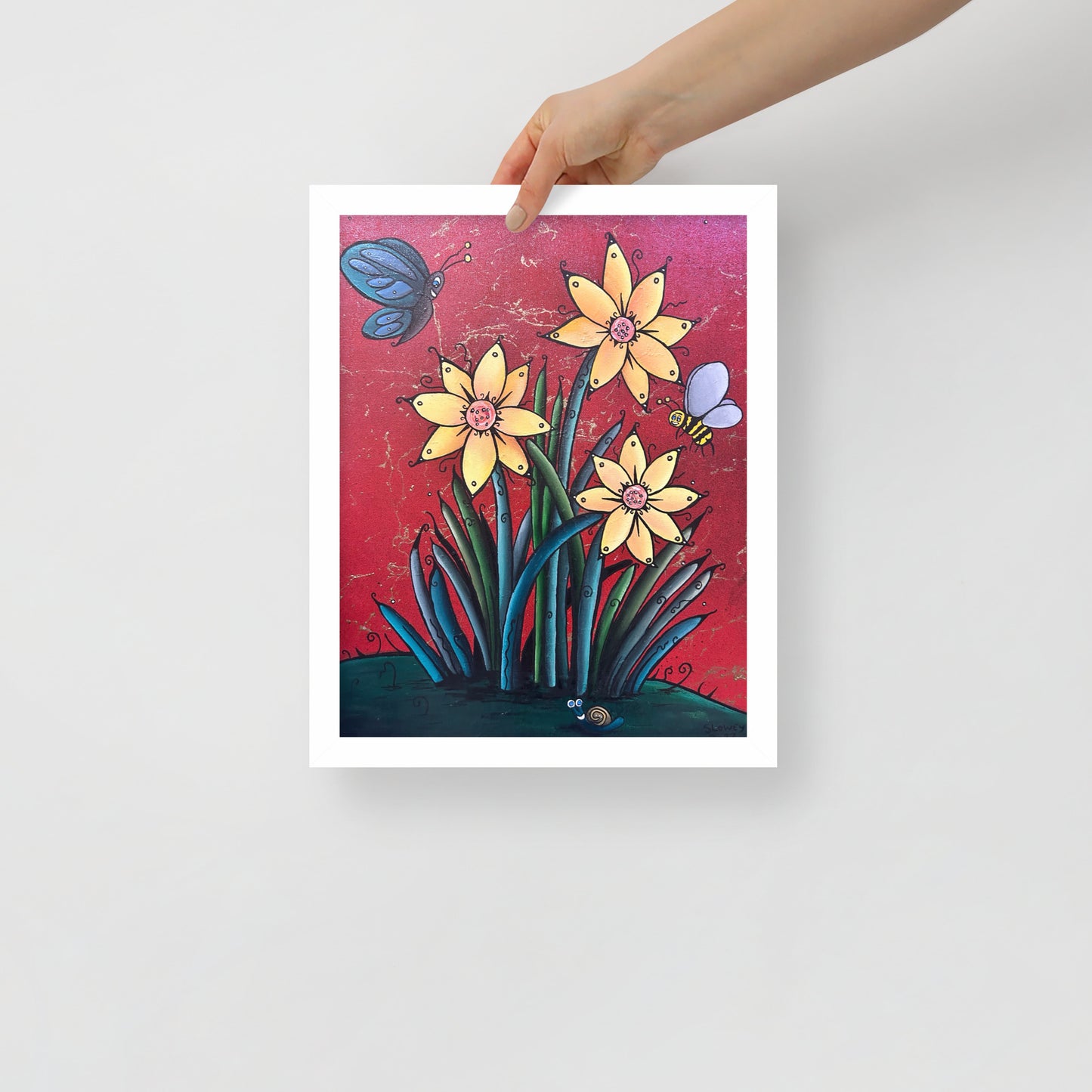 Flòral Framed photo paper poster