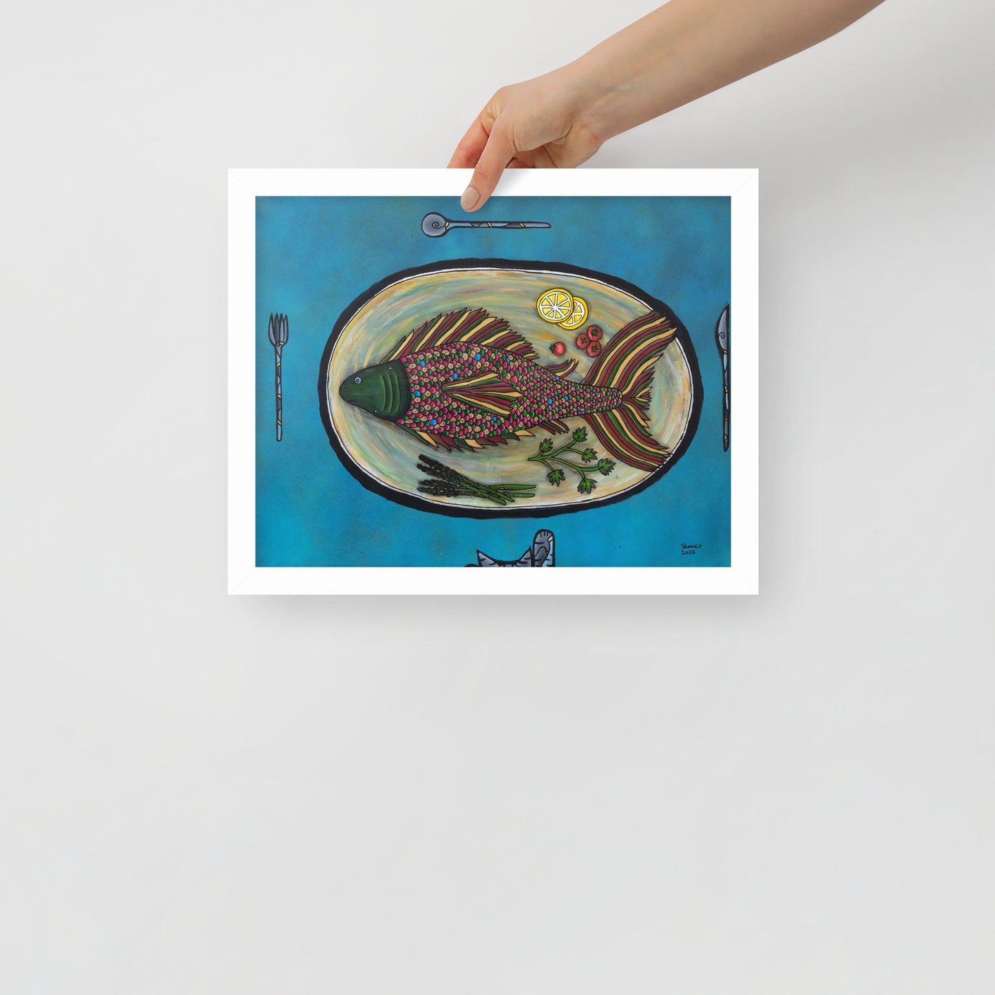 Sneaky Supper, Framed photo paper poster