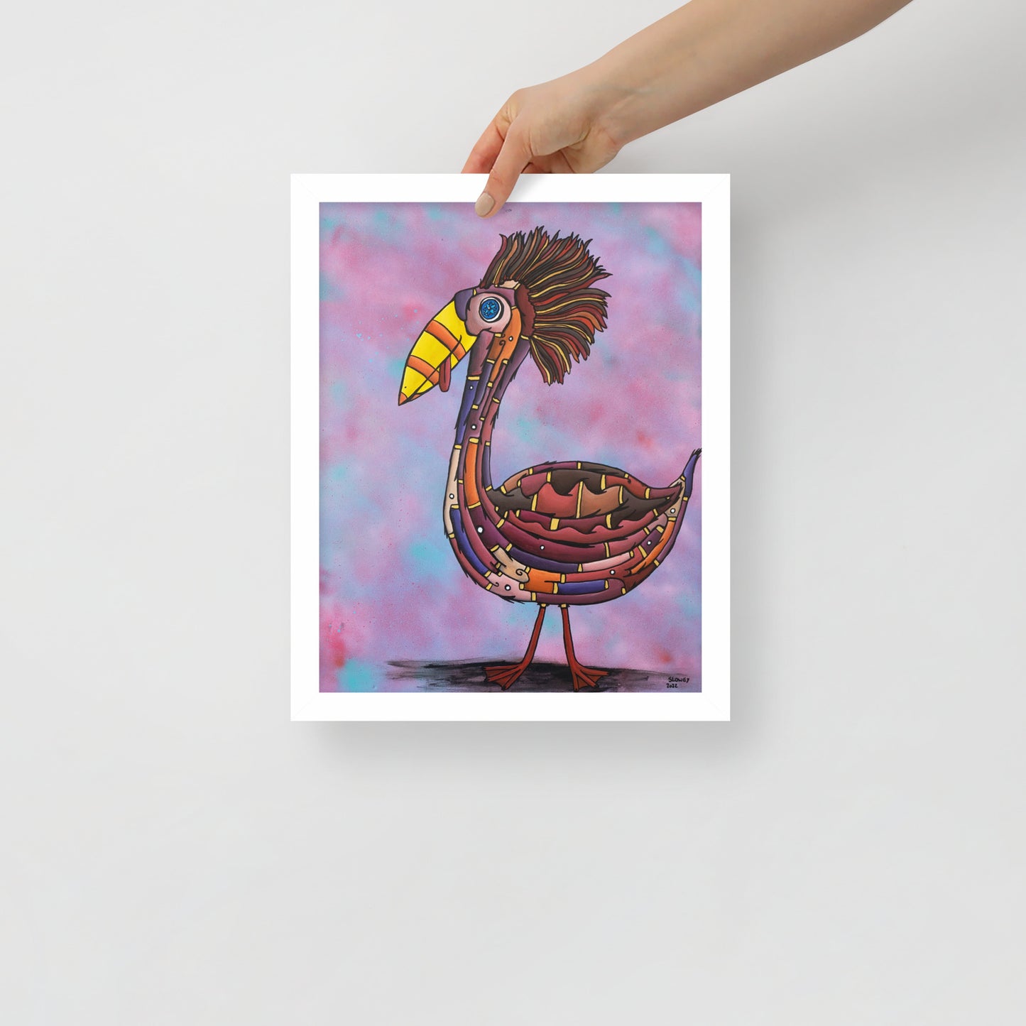 Bird Brains, Framed photo paper poster