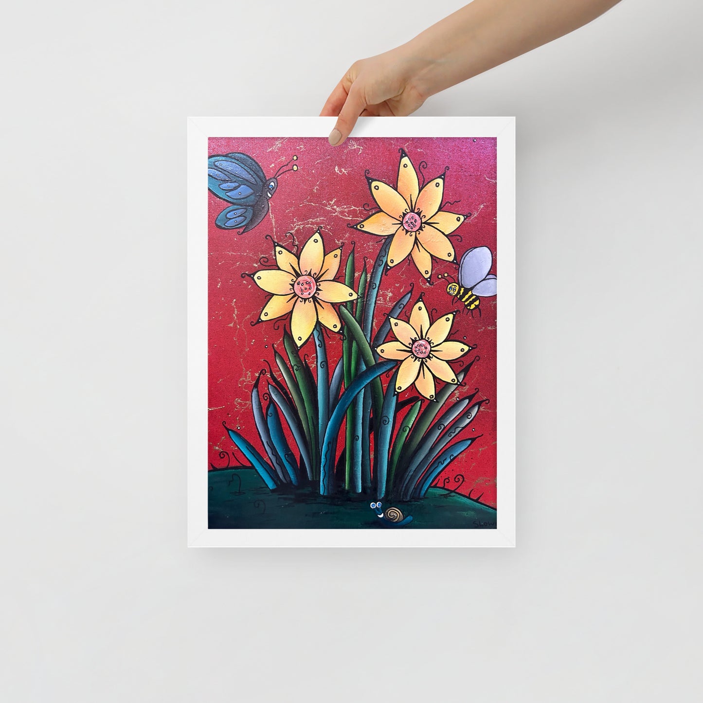 Flòral Framed photo paper poster