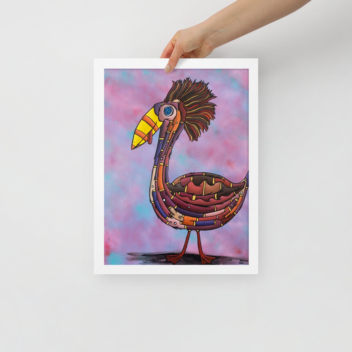 Bird Brains, Framed photo paper poster