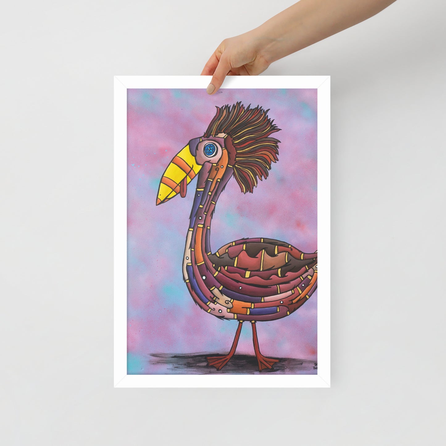 Bird Brains, Framed photo paper poster