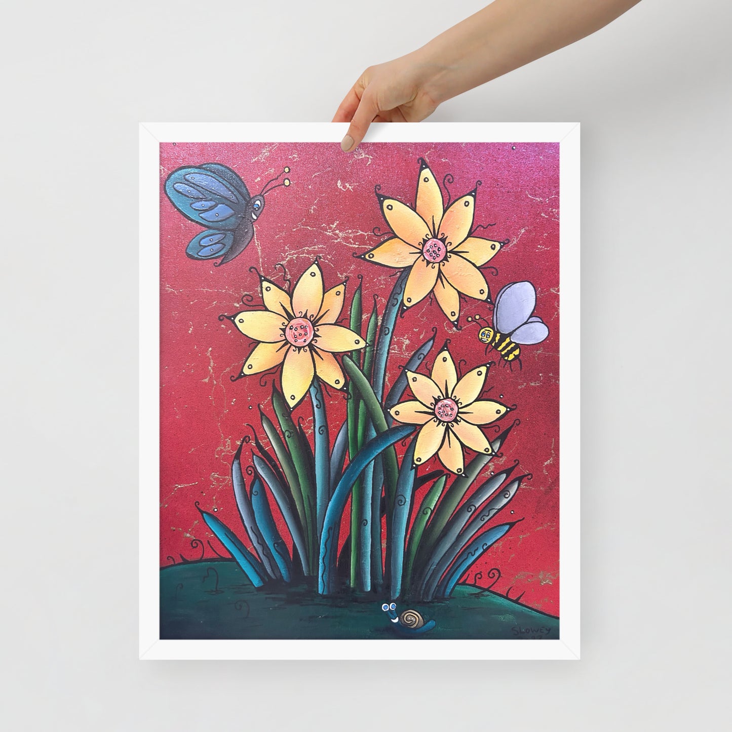 Flòral Framed photo paper poster