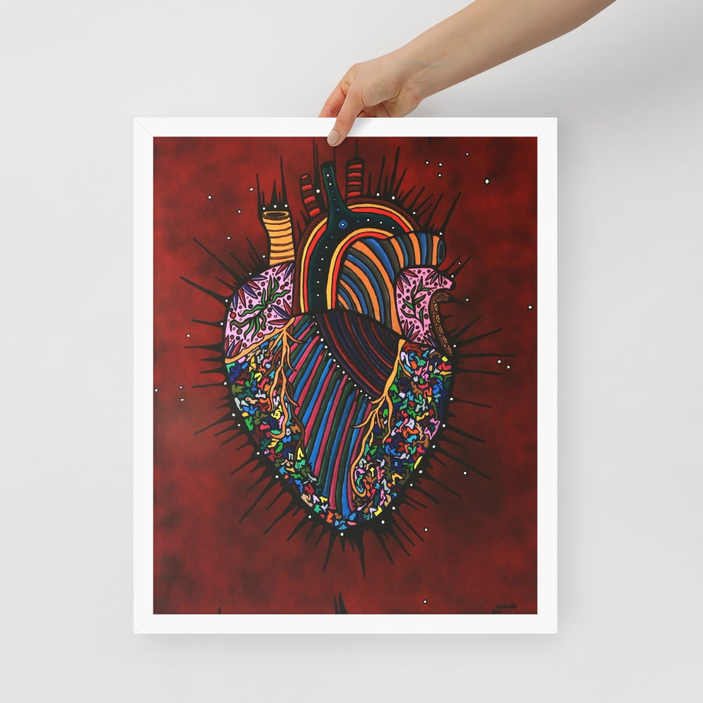 Heart Of An Artist, Framed photo paper poster