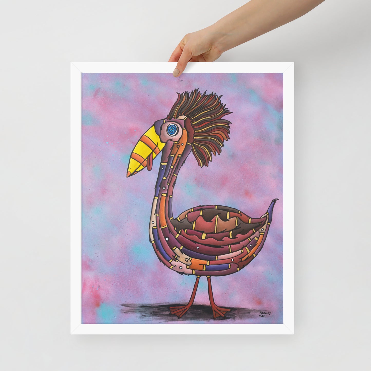 Bird Brains, Framed photo paper poster