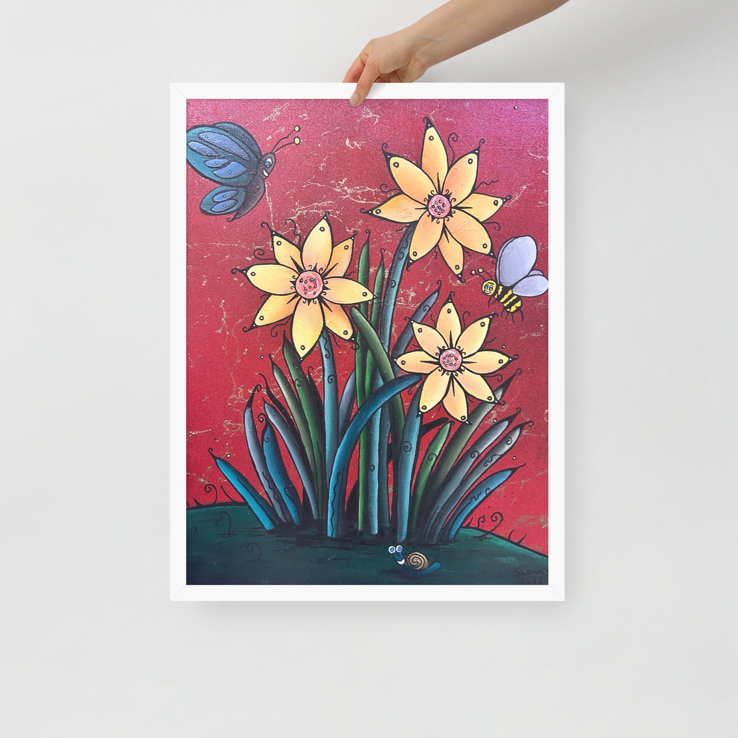 Flòral Framed photo paper poster