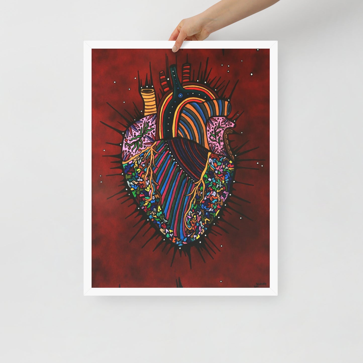 Heart Of An Artist, Framed photo paper poster