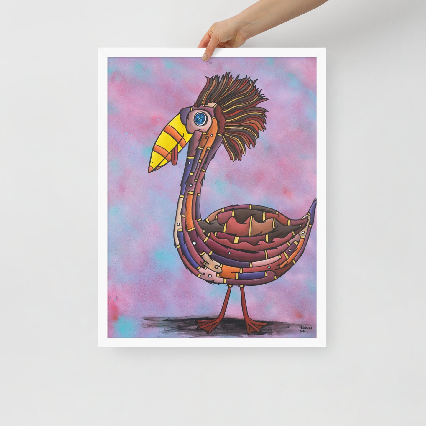 Bird Brains, Framed photo paper poster