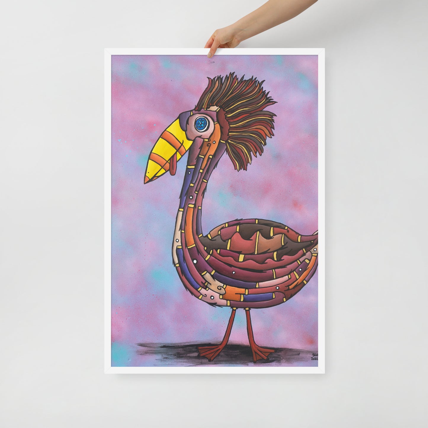 Bird Brains, Framed photo paper poster