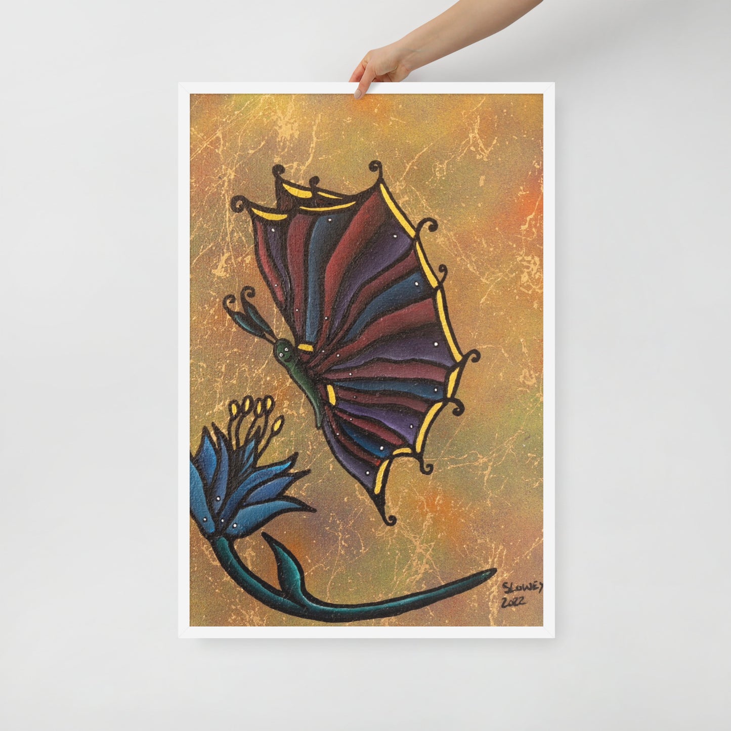 Flutterby, Framed photo paper poster