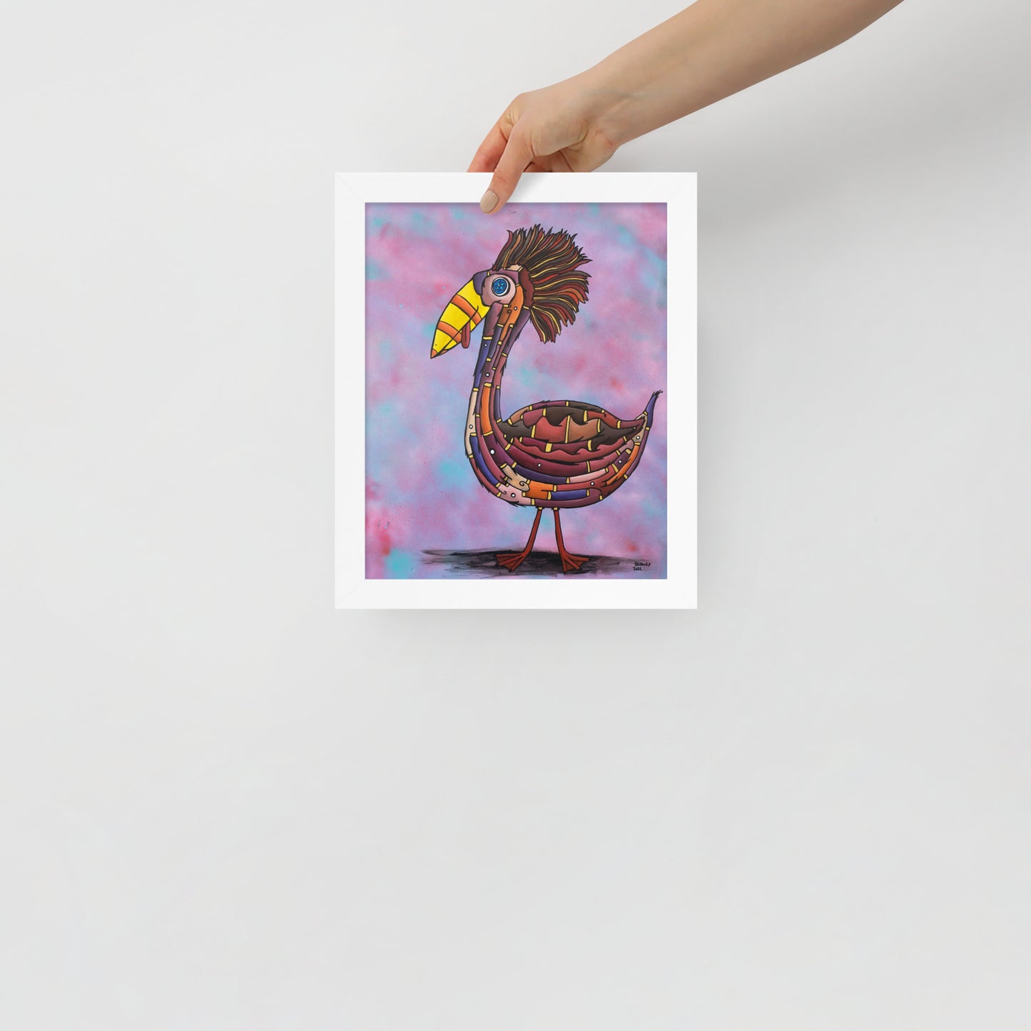 Bird Brains, Framed photo paper poster