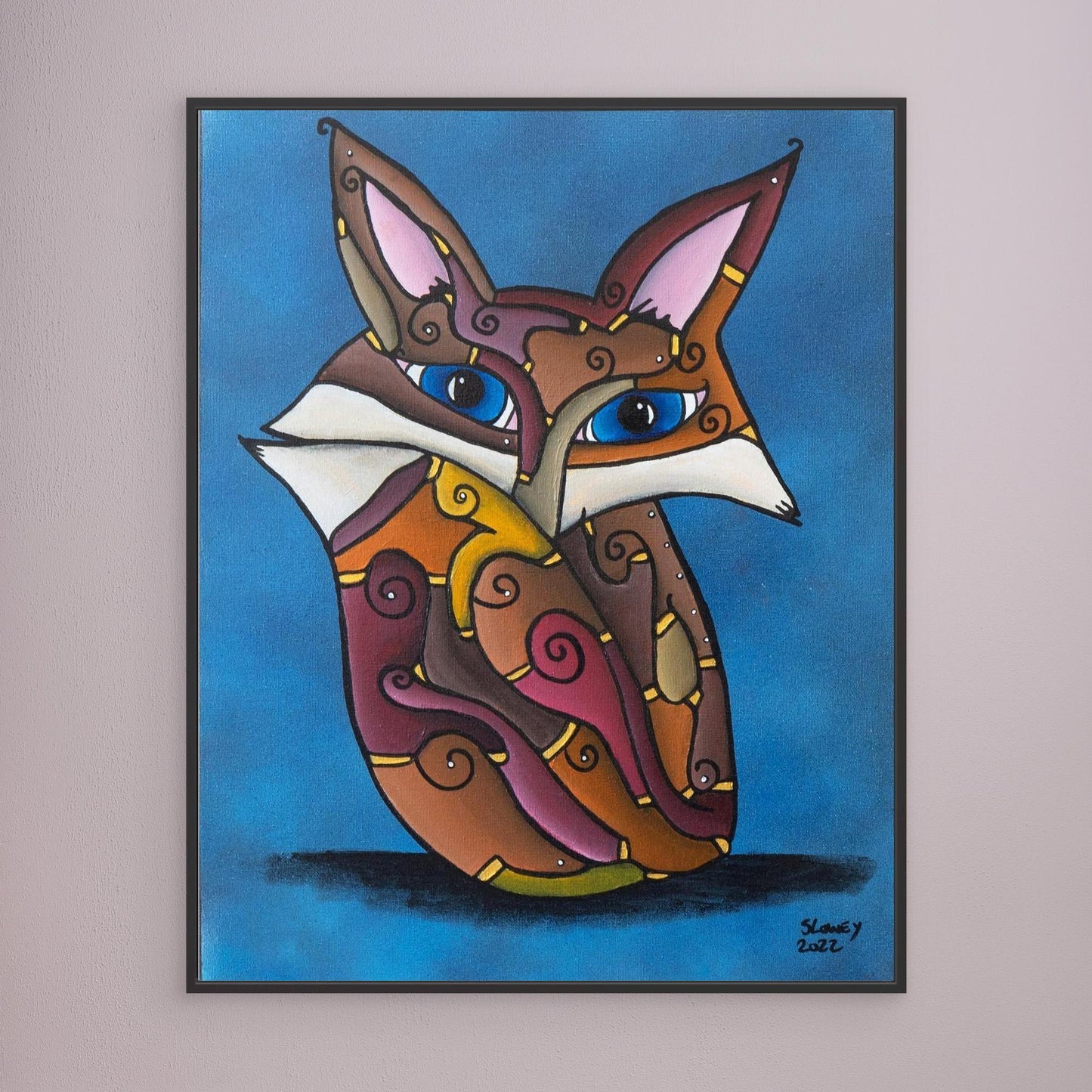 ‘Foxy’ Framed Canvas Print