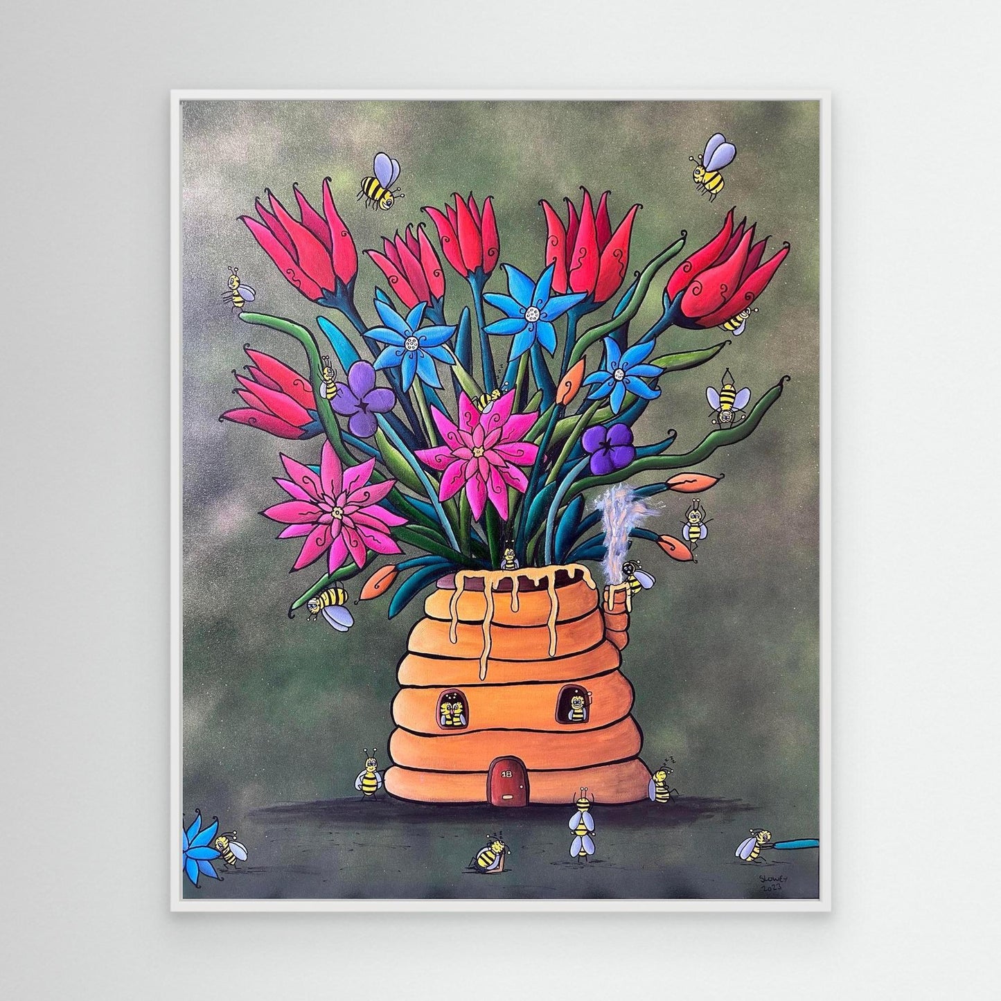 ‘Bee-utiful’ Framed, Stretched Canvas Print
