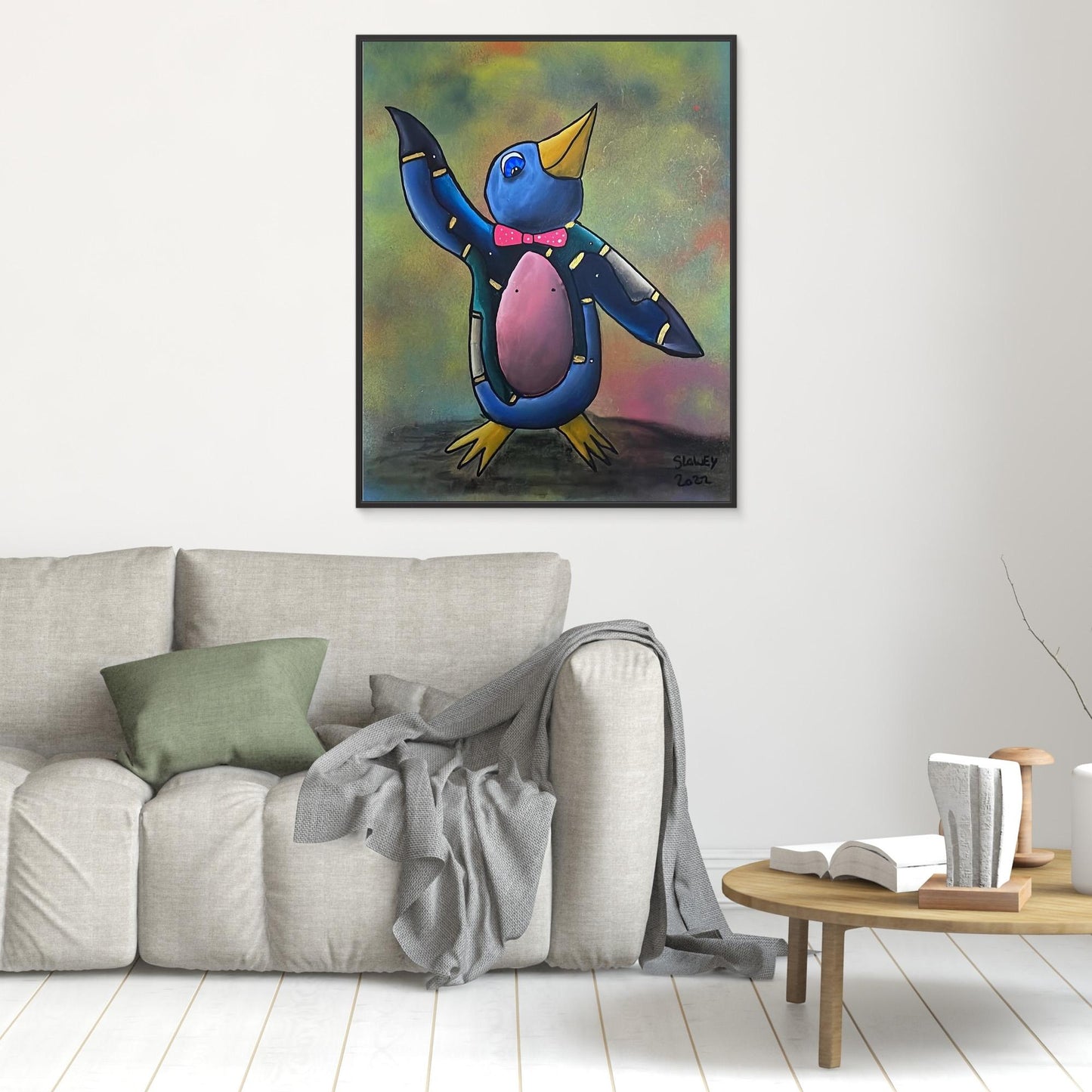 ‘Happy Chappy’ Framed Canvas Print